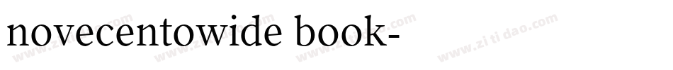 novecentowide book字体转换